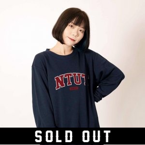 【絕版出清，最後一件XS】NTUT雙色學院風大學T_深藍